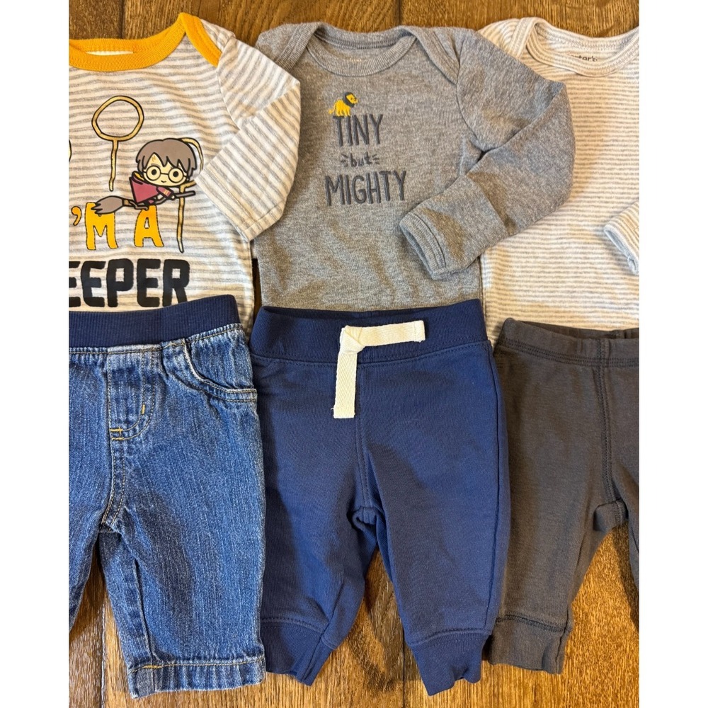 Baby Boy Newborn Outfits Shirts Pants Jeans Bodysuits Clothes Lot Harry Potter - Picture 3 of 15